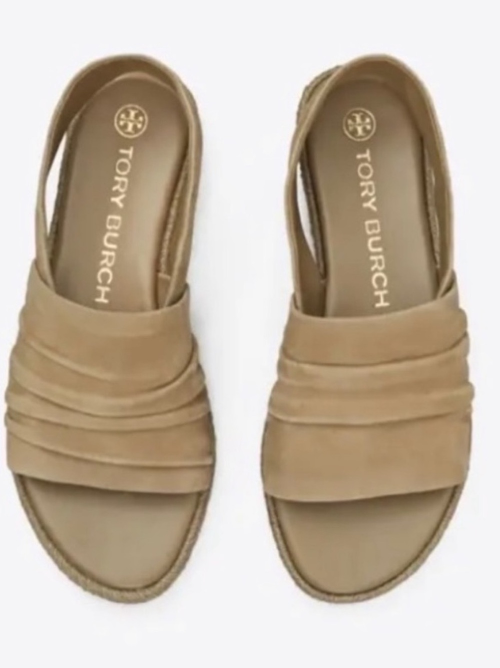 Tory Burch Suede Slingback Espadrille Sandals